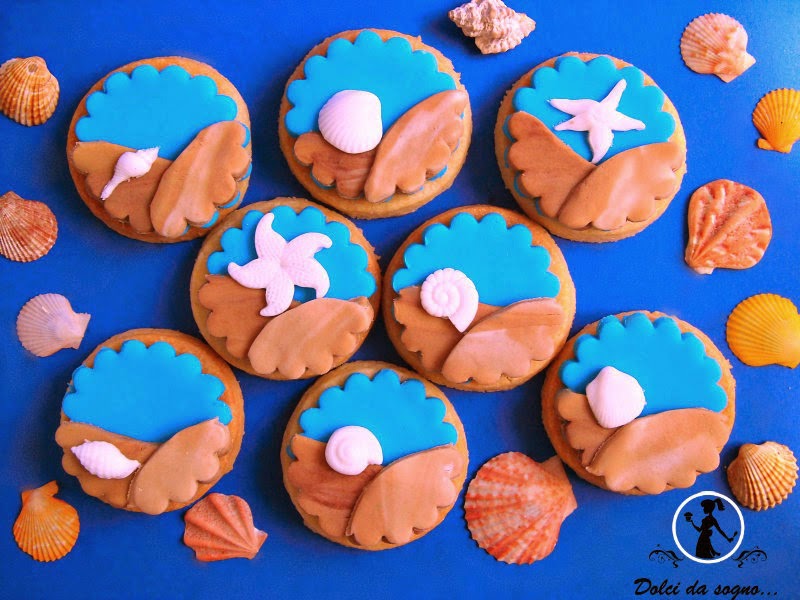 biscotti tema mare e conchiglie
