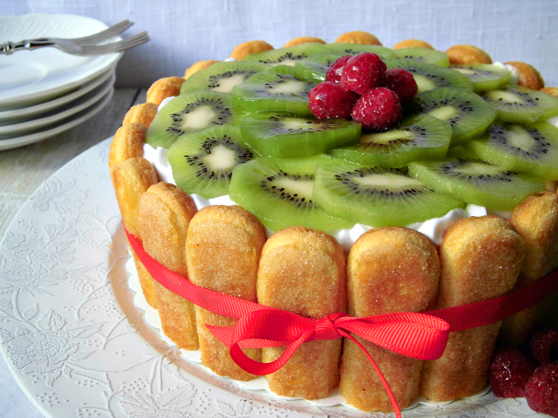 charlotte con kiwi e limoncello