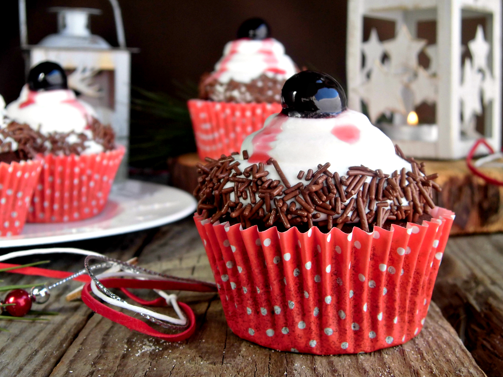 Christmas chocolate cupcakes