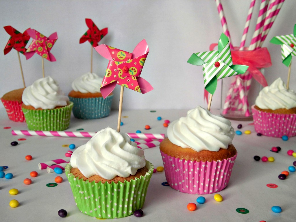 Cupcakes con girandole