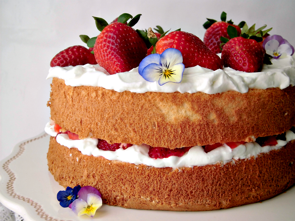 Angel food cake con panna e fragole.jpg