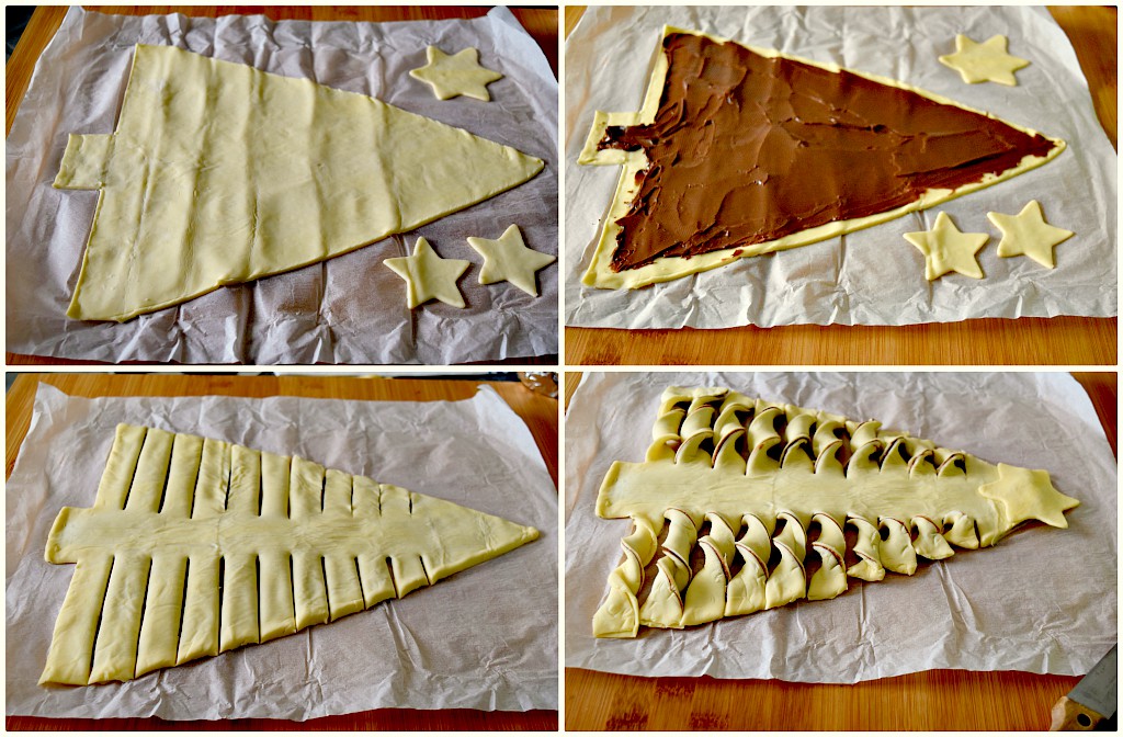Albero di Natale di pasta sfoglia