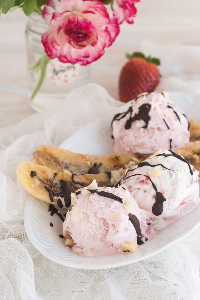 Banana split grigliata