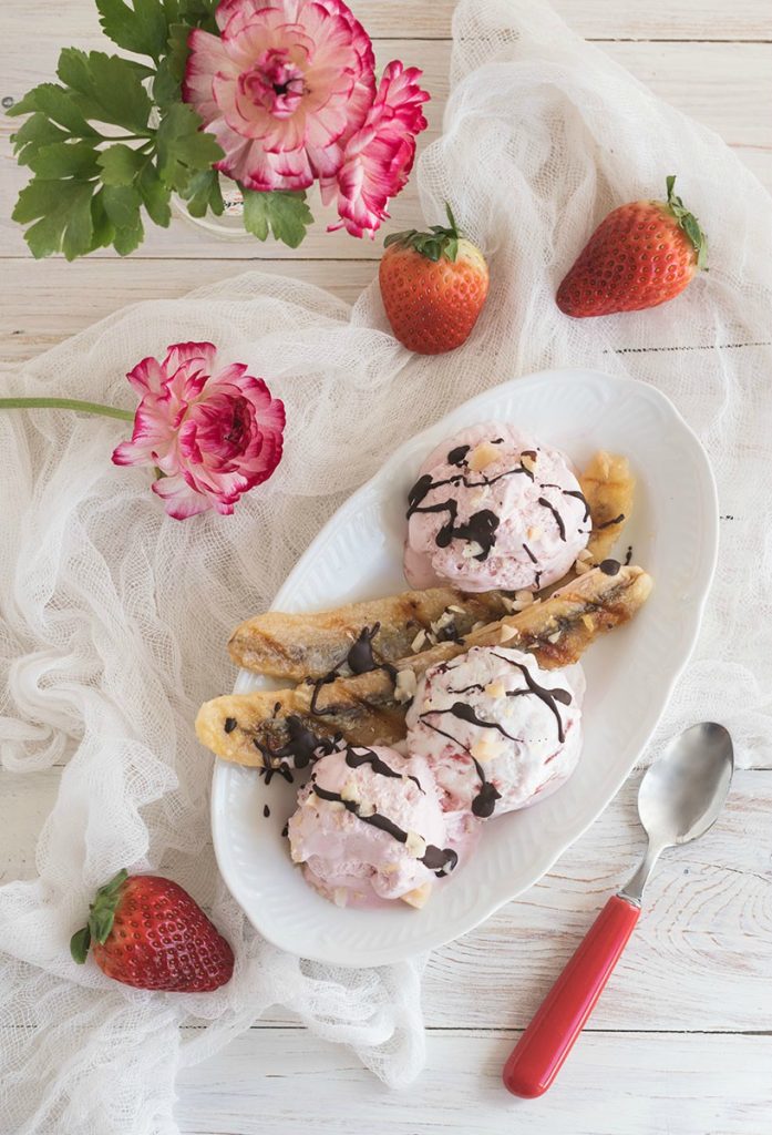 Banana split grigliata