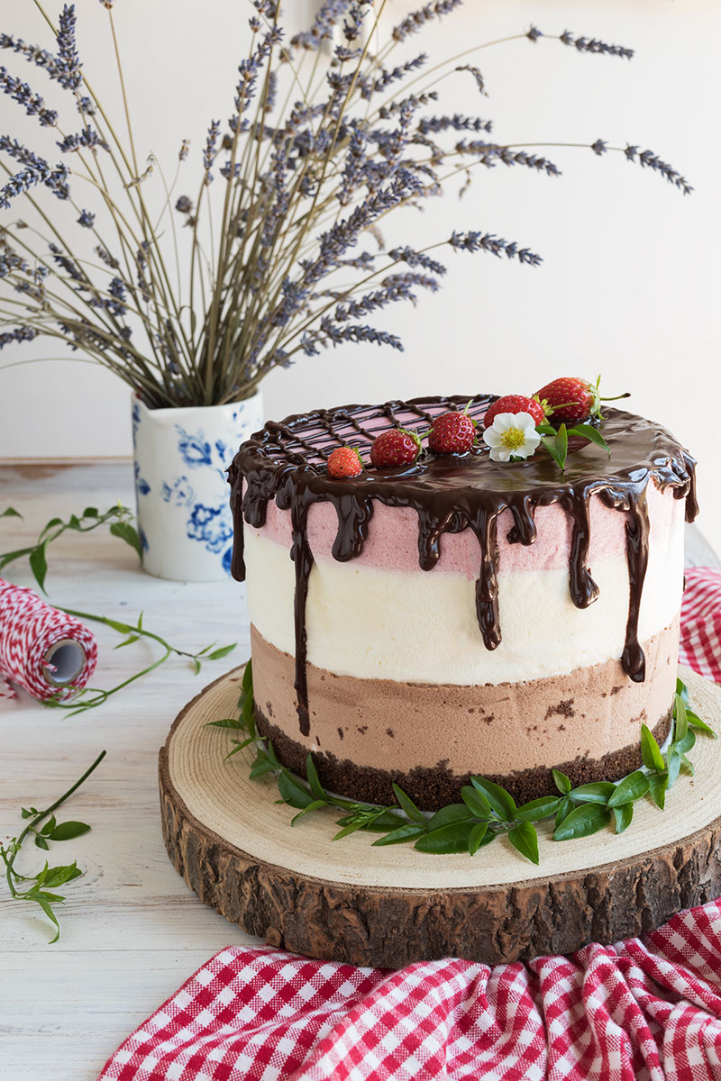 cioccolato e fragola mousse cake