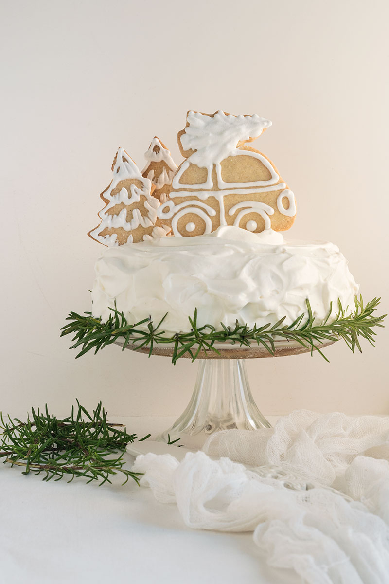 Torta con christmas car