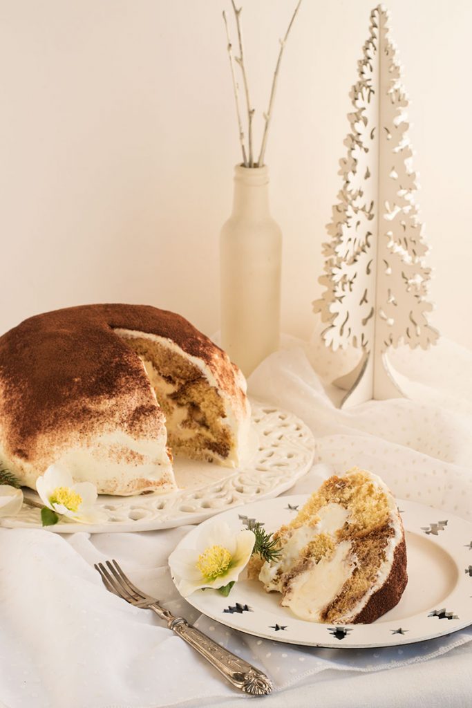 Zuccotto di pandoro con mascarpone