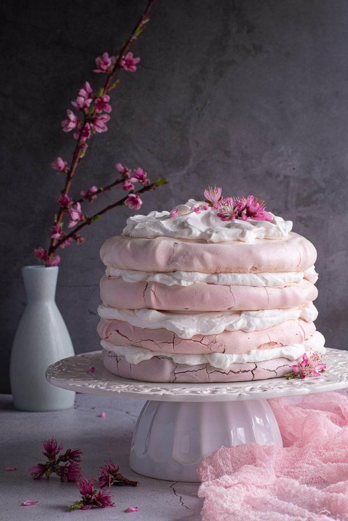 Pink ombre pavlova