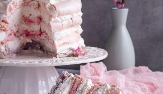 Pink ombre pavlova