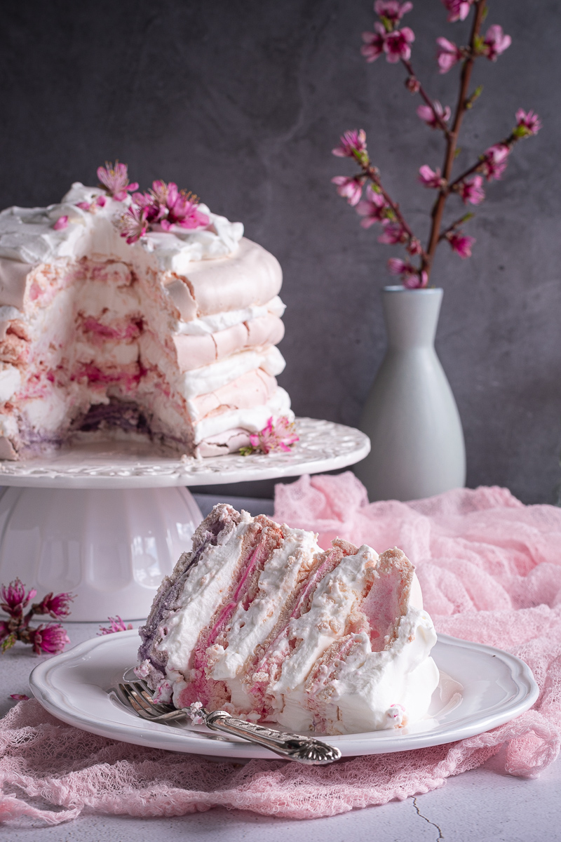 Pink ombre pavlova