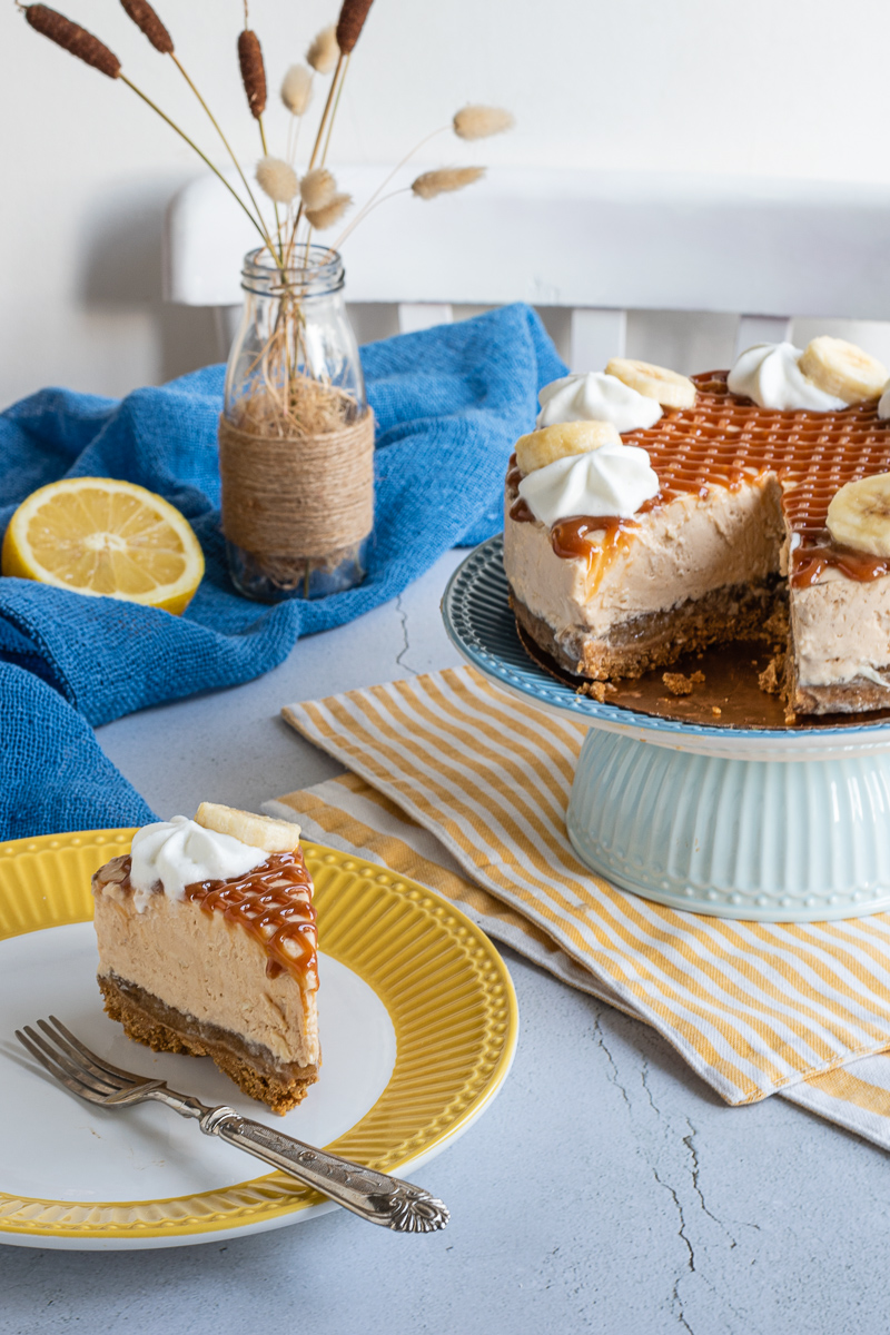 cheesecake banana e dulce de leche